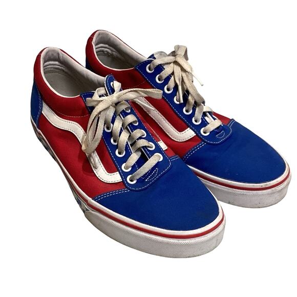 Vans Old Skool BMX Checker Red Blue - Picture 1 of 6